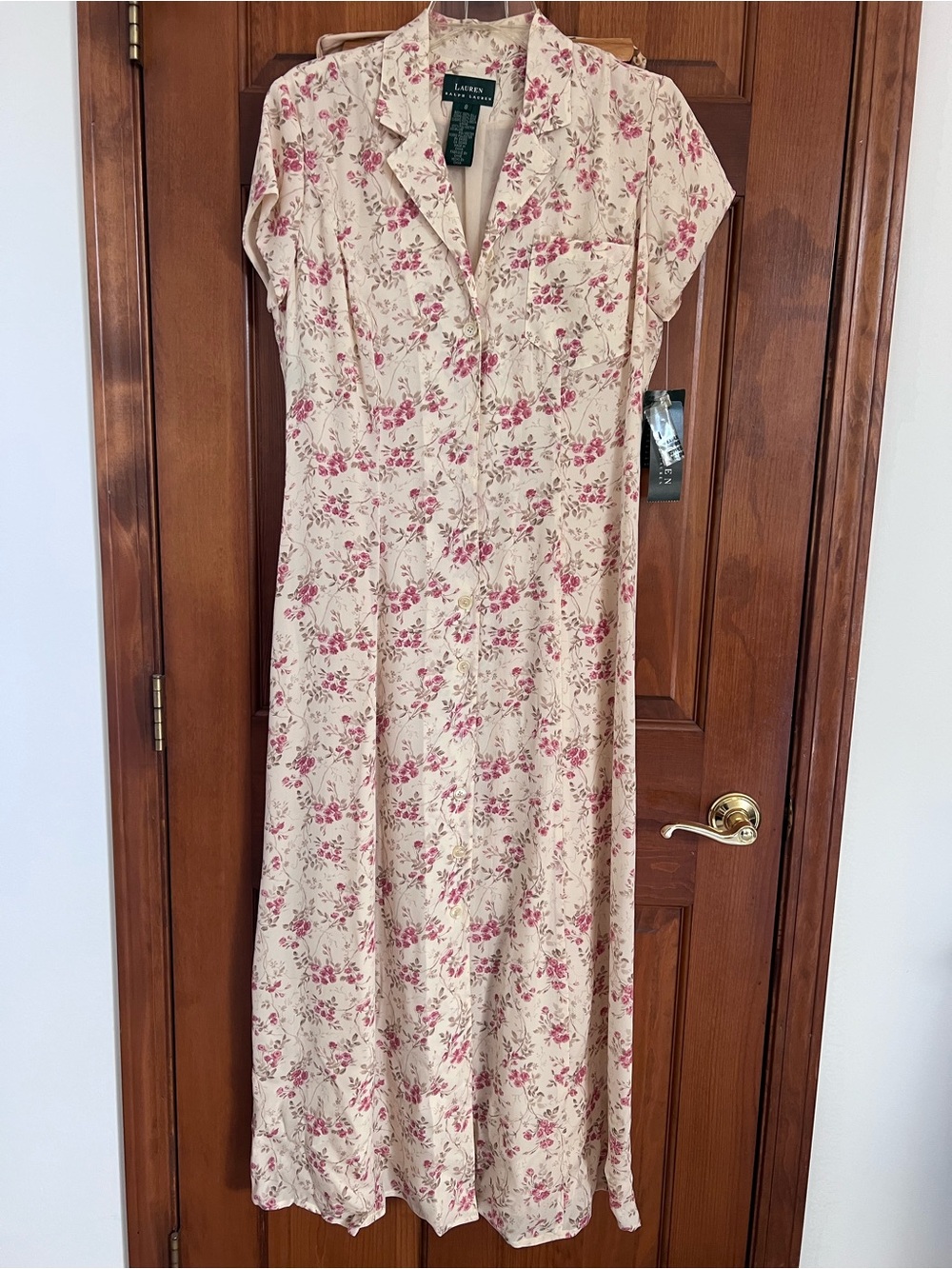 NWT Vintage Lauren Ralph Lauren 100% Silk Floral Dress & Skirt Set Cottagecore - Picture 15 of 16